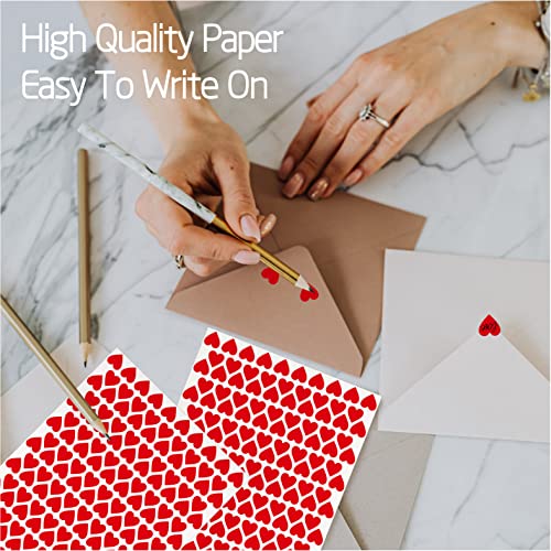 1810 PCS Heart-Shaped Red Stickers , Permanent Love Labels on 10 Sheets for Party Favors, Invitation Seals, Gift Packaging, Boxes and Bags ( 1/2” in Diameter)