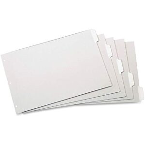 tops cardinal 11×17 write’n erase tab divider, 5-tab, white, (84270cb)