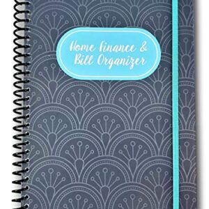 Dolgencorp Home Finance & Bill Organizer with Pockets (Dark Blue Scallops), 7 inches X 10 inches