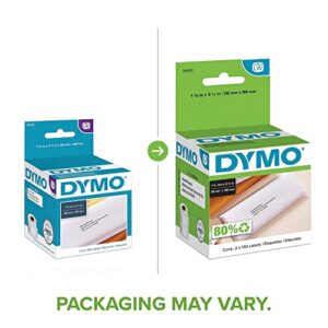 Dymo Labelwriter Address Labels 1 1/8 X 3 1/2 White 130 Labels/Roll 2 Rolls/Pack Dym30251