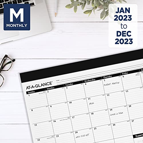 AT-A-GLANCE 2023 Monthly Desk Calendar, Desk Pad, 21-3/4" x 17", Standard, Refillable (SK2200)