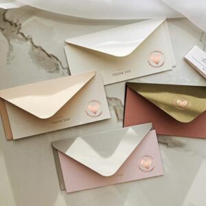 500 Pieces Heart Envelope Seals, Heart Stickers, Clear Bronzing Heart Stickers 1.26 Inch Round Sealing Sticker for Wedding Invitation Card Envelope Valentine's Day Bridal Shower Favor (Rose Gold)