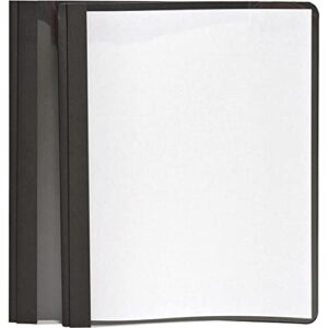 oxford clear front report covers, black, letter size, 25 per box (55806ee)