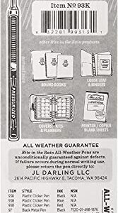 Rite in the Rain All-Weather Durable Clicker Pen - Black Ink (No. 93K)