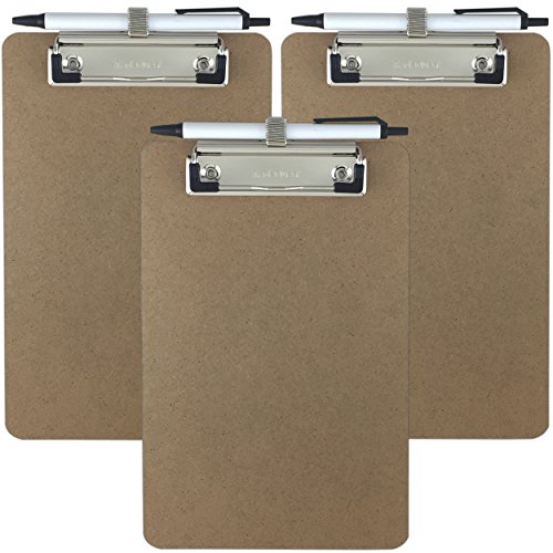 Trade Quest Pen Holder Memo Clipboards 6'' x 9'' (3 - Pack) (Pen Included)