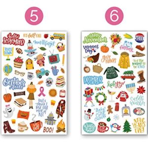 bloom daily planners New Holiday Seasonal Planner Sticker Sheets - Seasonal Sticker Pack - Over 250 Stickers Per Pack!