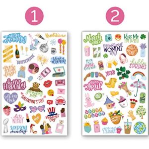 bloom daily planners New Holiday Seasonal Planner Sticker Sheets - Seasonal Sticker Pack - Over 250 Stickers Per Pack!