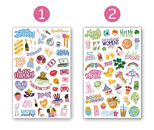 bloom daily planners New Holiday Seasonal Planner Sticker Sheets - Seasonal Sticker Pack - Over 250 Stickers Per Pack!