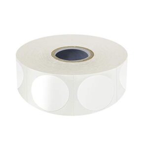 1500 PCS White Round Color Coding Circle Dots Inventory Stickers Labels with Perforation Line in Roll (Each Measures 1" in Diameter)