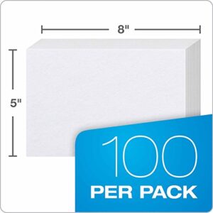 Oxford 50EE Blank Index Cards, 5" x 8", White, 500 Cards (5 Packs of 100) (50)