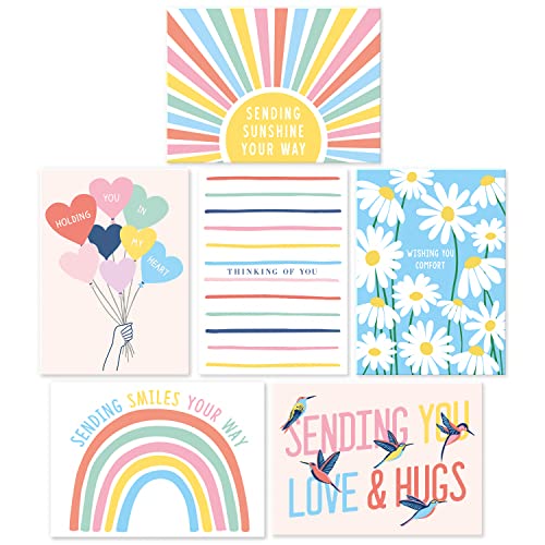 Sweetzer & Orange Thinking of You Cards with Envelopes. Set of 24 Boxed Greeting Cards Thinking Of You Assortment. 300gsm Note Cards and Envelopes (120gsm). Just Because Cards and Kindness Cards