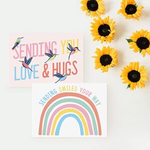 Sweetzer & Orange Thinking of You Cards with Envelopes. Set of 24 Boxed Greeting Cards Thinking Of You Assortment. 300gsm Note Cards and Envelopes (120gsm). Just Because Cards and Kindness Cards