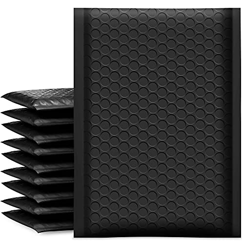 UCGOU Bubble Mailers 6x10 Inch Black 50 Pack Poly Padded Envelopes Small Business Mailing Packages Opaque Self Seal Adhesive Waterproof Boutique Shipping Bags for Jewelry Makeup Supplies #0