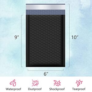 UCGOU Bubble Mailers 6x10 Inch Black 50 Pack Poly Padded Envelopes Small Business Mailing Packages Opaque Self Seal Adhesive Waterproof Boutique Shipping Bags for Jewelry Makeup Supplies #0
