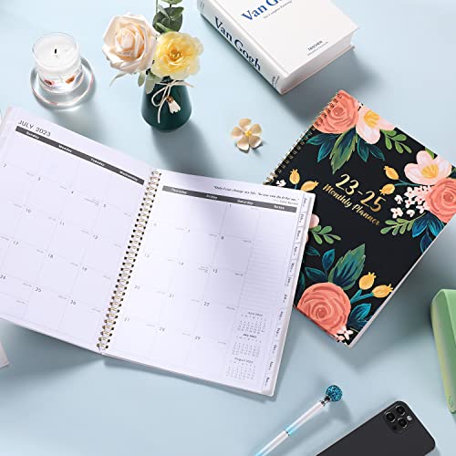 Monthly Planner 2023-2025 - Jul. 2023 - Jun. 2025, Monthly Calendar 2023-2025, 9" x 11", 2 Year Monthly Planner with Monthly Tabs, Flexible Cover,Twin-Wire Binding, Perfect Organizer