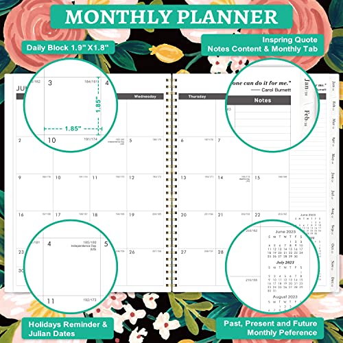 Monthly Planner 2023-2025 - Jul. 2023 - Jun. 2025, Monthly Calendar 2023-2025, 9" x 11", 2 Year Monthly Planner with Monthly Tabs, Flexible Cover,Twin-Wire Binding, Perfect Organizer