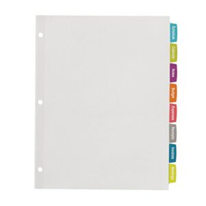 Avery Big Tab Printable White Label Dividers with Easy Peel, 8 Tabs, 20 Sets (14435)