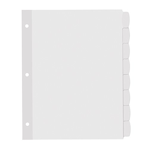 Avery Big Tab Printable White Label Dividers with Easy Peel, 8 Tabs, 20 Sets (14435)