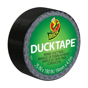 Duck Tape Mini Roll Black 19mm x 4.5m. Repair, craft, personalise, decorate and educate