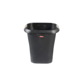 Rubbermaid Open Waste Basket, 32-Court/8-Gallon, Black, Garbage Container Bin for Kids/Adults, Fits under Desk for Kitchen/Home/Office/Bathroom/Dorm