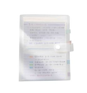 yoavip 3×5 index cards clear plastic holder organizer pouches book binder 40 page hold 160 cards