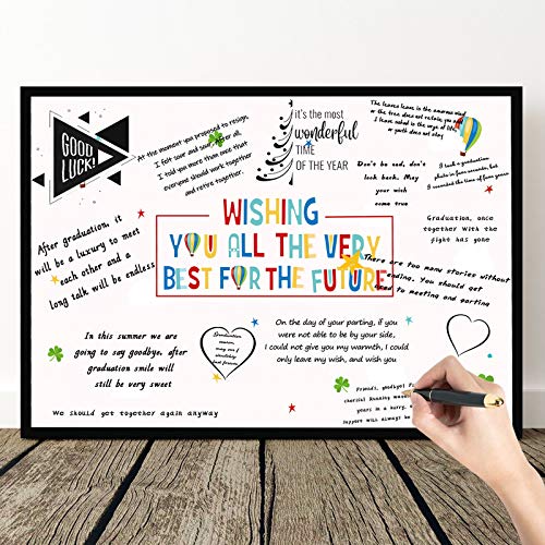 Farewell Party Decoration Large Farewell Card 13.8 x 21.6 inch Jumbo Coworker Goodbye Card Good Luck Office Gaint Greeting Card Guest Poster for Coworker Going Away Party Supplies()