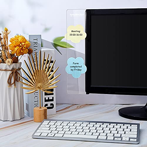 Computer Monitor Message Board Screen Memo Board Monitor Memo Board Top Mount Monitor Sticky Note Holder Message Memo Panel for Office, Left and Right (2 Pieces)