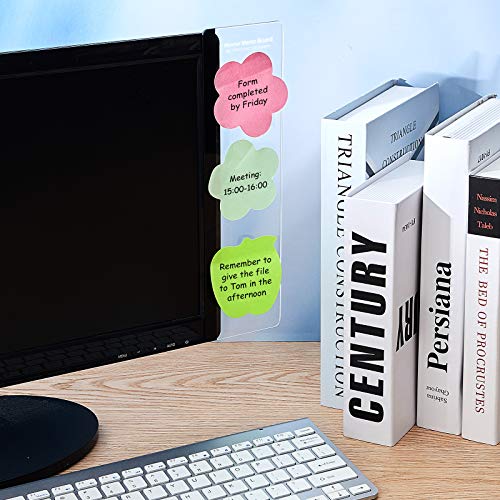 Computer Monitor Message Board Screen Memo Board Monitor Memo Board Top Mount Monitor Sticky Note Holder Message Memo Panel for Office, Left and Right (2 Pieces)