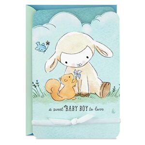 hallmark baby shower card for baby boy (little lamb)