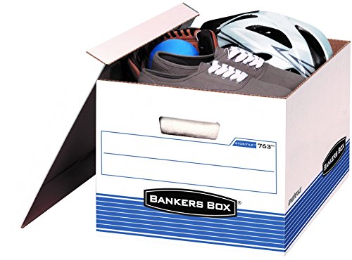 Bankers Box 0076315 STOR/FILE Medium-Duty Storage Boxes, FastFold, Lift-Off Lid, Letter/Legal, Pack of 20
