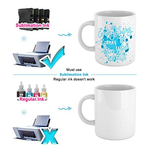 Koala Sublimation Paper 8.5x11 inches Easy to DIY T-shirts, Tumblers, Mugs Only Compatible with Inkjet Sublimation Printer Sublimation ink 100 sheet 123g