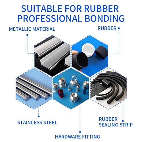 20g Rubber Glue, Rubber Adhesive, for bonding Between Rubber and Rubber, Rubber and Other Material. Instant Super Glue for Rubber, Tire, DIY Crafts, Rubber Edge, Rubber Tube, Rubber Product,etc.