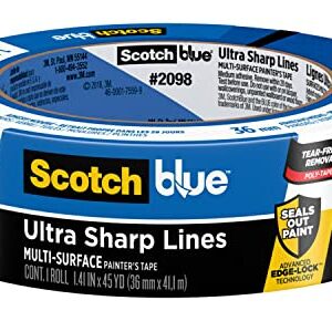 Scotch 2098-36CC-XS ScotchBlue Original Painters Tape, 1.41" Width, Blue