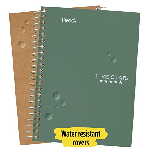 Five Star Personal Spiral Notebook, 1-Subject, College Ruled Paper, 7" x 4-3/8", Small Size, 100 Sheets, Seaglass Green (450022CH1)