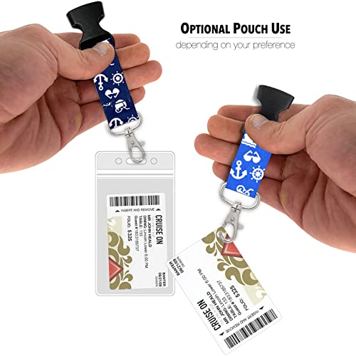 Cruise Lanyard Must Have Accessories for Ship Cards [4 Pack] Cruise Lanyards with ID Holder, Key Card Detachable Badge & Waterproof Ship Card Holders