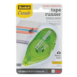 scotch tape runner extra strength, .31 in x 11 yd (055-es-cft) , green
