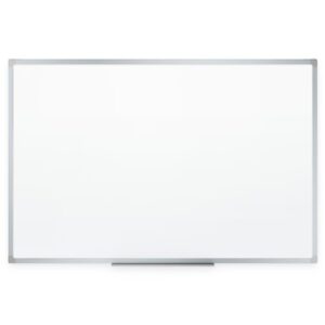 mead dry erase board, whiteboard / white board, 24 x 18 inches, silver finish aluminum frame (85355)