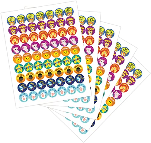 Reward Stickers for Kids by Sweetzer & Orange - 1008 Stickers, 8 Assorted Designs, 1 Inch School Stickers - Teacher Supplies for Classroom, Potty Training Stickers and Motivational Stickers