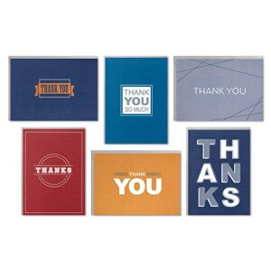 Hallmark Thank You Cards Assortment, Bold Type (36 Thank You Notes with Envelopes for Business, Graduation, Birthdays, All Occasion)