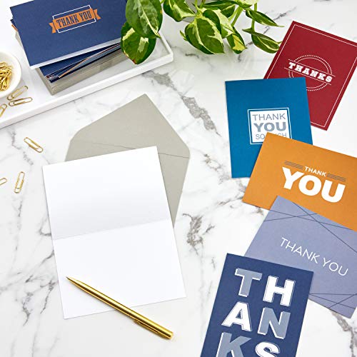 Hallmark Thank You Cards Assortment, Bold Type (36 Thank You Notes with Envelopes for Business, Graduation, Birthdays, All Occasion)