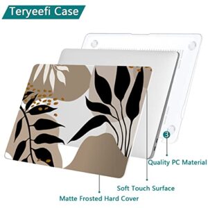 Teryeefi Compatible with MacBook Pro 13 inch Case 2020 2021 2022 2016-2019 Model M1 & M2 A2338 A2251 A2289, Hard Shell Case & Keyboard Cover for MacBook Pro 13 with Touch Touch Bar, Tropical Leaf