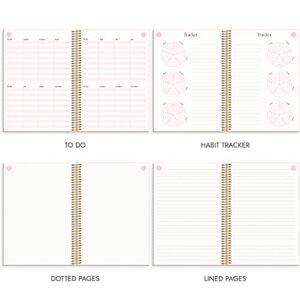 Burde Planner 2023 Life Planner Pink | 12 December 2022 - 7 January 2024 | Weekly & Monthly | 8.5x5.5" | Thick Paper | 142 Stickers Included