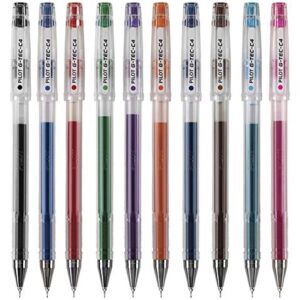 PILOT G-Tec-C Gel Ink Rolling Ball Pens, Ultra Fine Point (0.4mm), Assorted Color Inks, 10-Pack Pouch (35484)