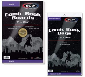silver age comic bags and backer boards – 100ct