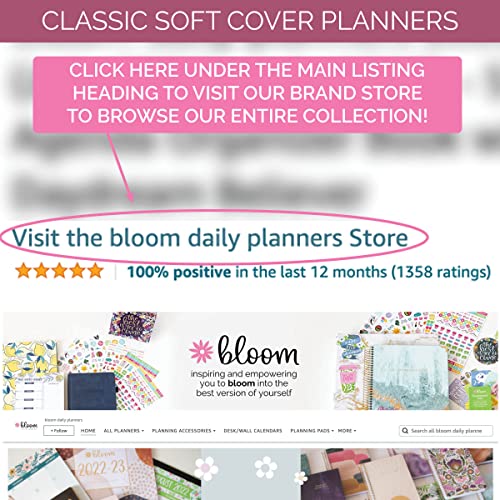 bloom daily planners 2023 Calendar Year Day Planner (January 2023 - December 2023) - 5.5” x 8.25” - Weekly/Monthly Agenda Organizer Book with Stickers & Bookmark - Jewel Tones