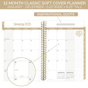 bloom daily planners 2023 Calendar Year Day Planner (January 2023 - December 2023) - 5.5” x 8.25” - Weekly/Monthly Agenda Organizer Book with Stickers & Bookmark - Jewel Tones