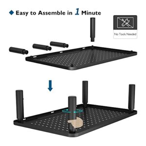 BONTEC Monitor Stand Riser, 3 Height Adjustable Monitor Stand with Pen Holder, Ergonomic Metal Laptop Stand with Cable Management, Great Computer Stand for Laptop, iMac, PC, Printer, 14.5 in, Black