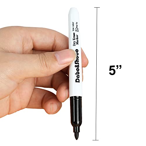 Dabo&Shobo Low Odor Dry Erase Markers, Fine Tip, Bulk Pack of 80, Black Whiteboard Markers, Suitable for School, Office, or Home