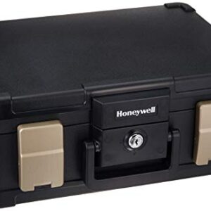 Honeywell Safes & Door Locks LHLP1103 30 Minute Fire Safe Waterproof Safe Box Chest with Carry Handle, Medium, 1103, Black, 7.3 litre