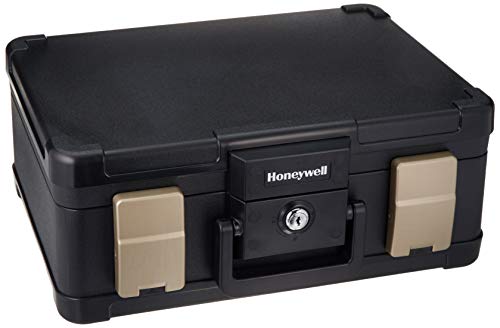 Honeywell Safes & Door Locks LHLP1103 30 Minute Fire Safe Waterproof Safe Box Chest with Carry Handle, Medium, 1103, Black, 7.3 litre